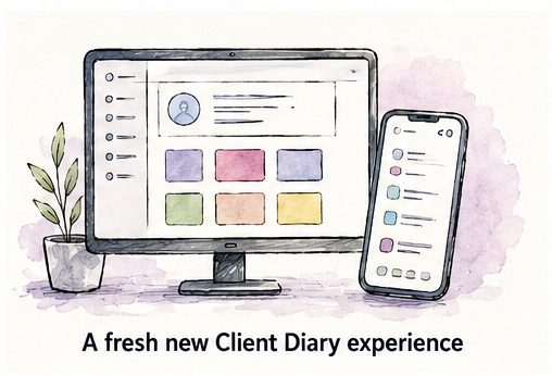 A fresher Client Diary experience